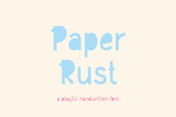 Paper Rust - Papercut Font