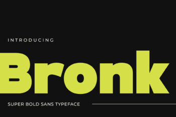 Bronk - Bold Font