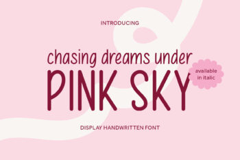 Pink Sky - Handwritten Font