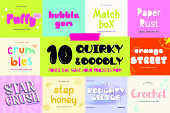 10 Doodle Font Bundle