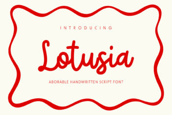 Lotusia Script Font