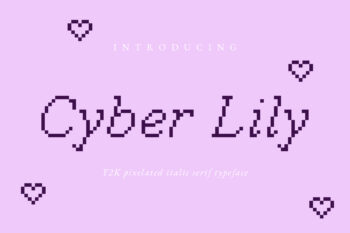 Cyber Lilly - Pixelated Font