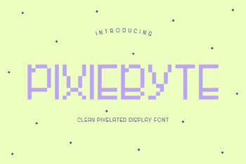 Pixiebyte - Pixelated Font