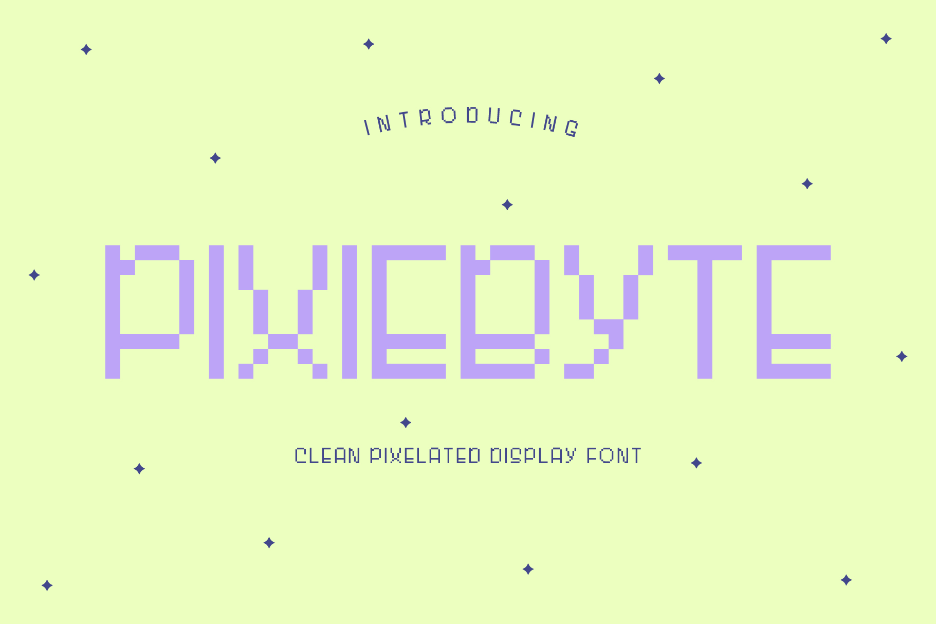 Pixiebyte - Pixelated Font